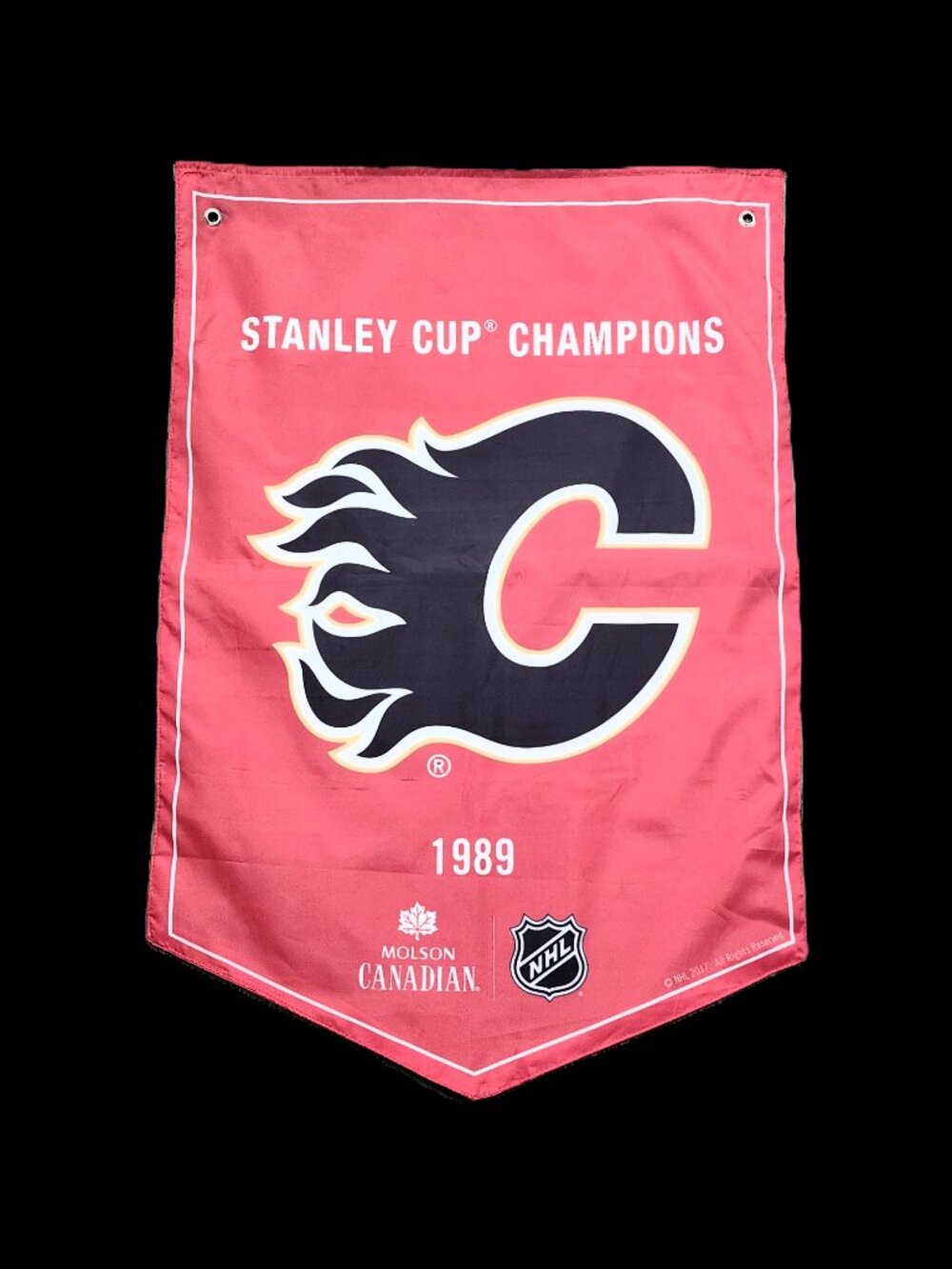 Calgary Flames 1989 Stanley Cup Banner – NHL Licensed – Molson Canadian Promo